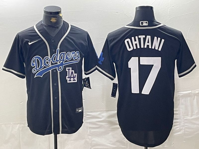 Men Los Angeles Dodgers #17 Ohtani Black Fashion Nike Game MLB Jersey style 51->los angeles dodgers->MLB Jersey